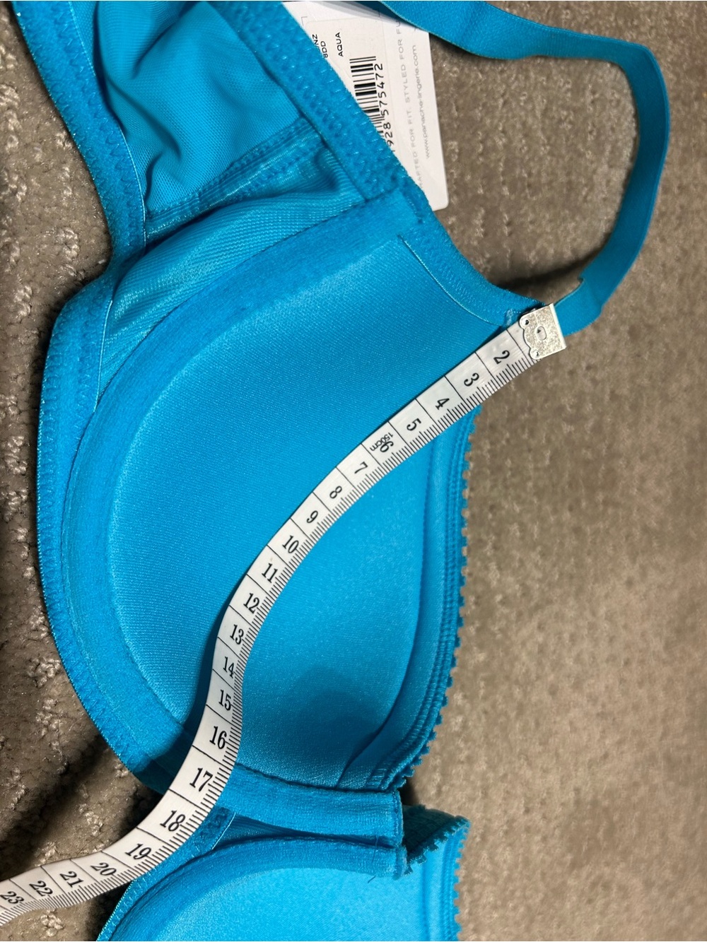 NWT Cleo by Panache Maddie Moulded T-shirt Bra, Aqua 30DD - Picture 4 of 14